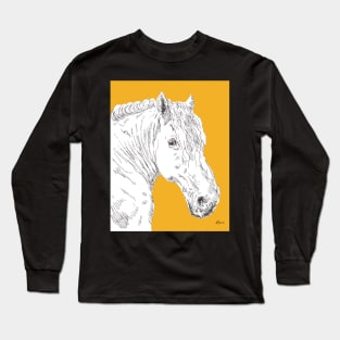 Horse orange Long Sleeve T-Shirt